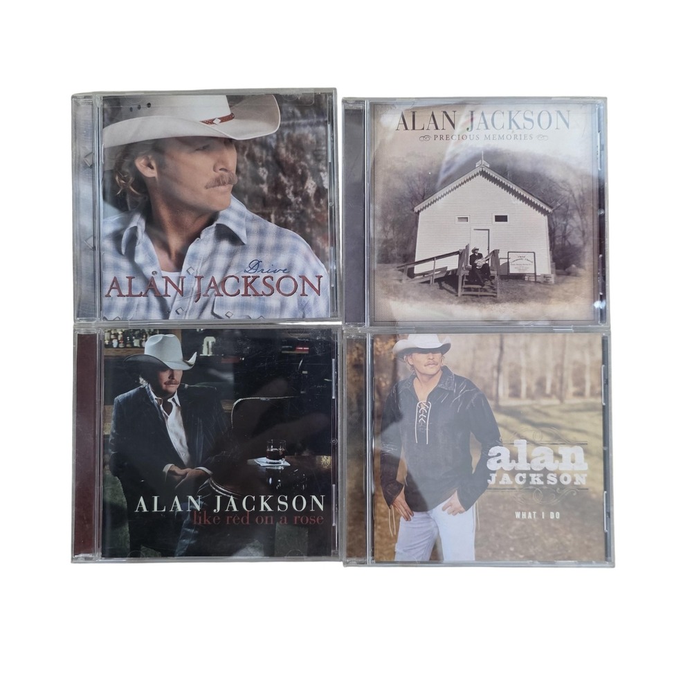 Alan Jackson CD Lot 4 Drive Precious Memories Red On A Rose What I Do Country